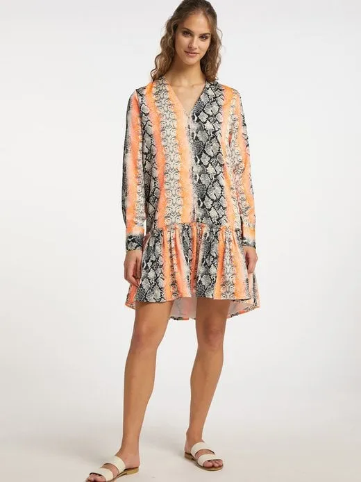 Damen Kleid mit Reptilprint
