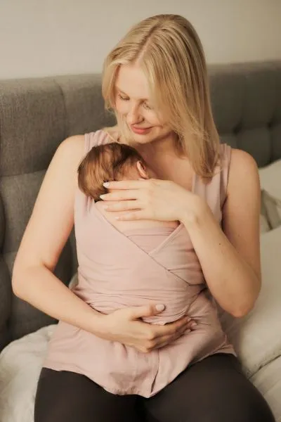 Eco Viskose Skin to Skin Baby Bonding Top rose