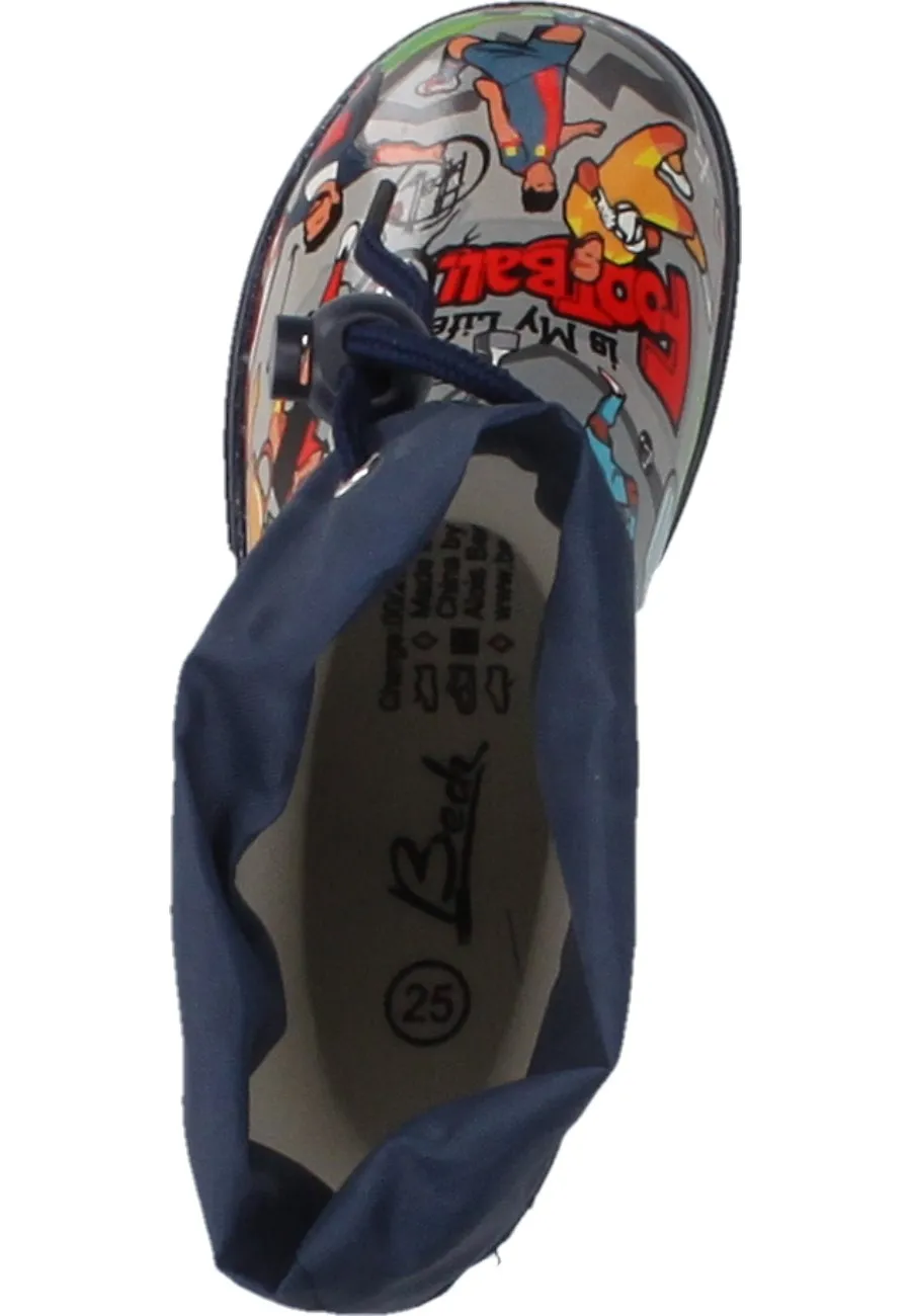 FOOTBALL Kindergummistiefel von Beck | Günstige Gummistiefel in guter Qualität