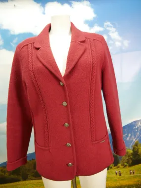 Geiger Tyrol kurzer Janker rot mit Strickeinsatz Trachtenjacke Jacke Gr.50