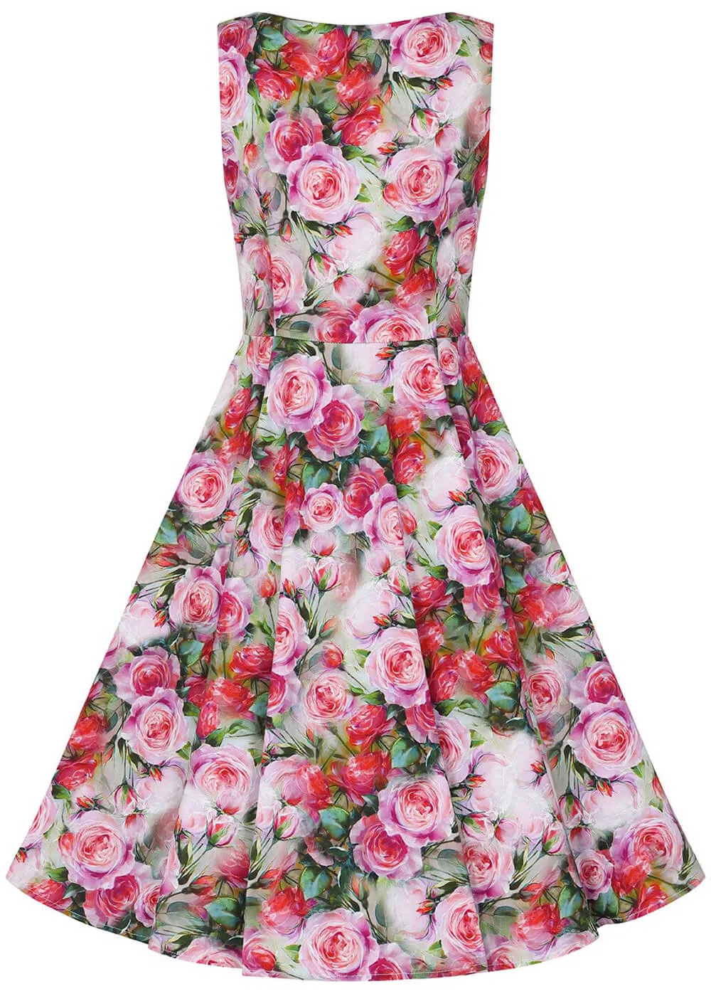 Hearts & Roses Lola Floral 50's Swing Kleid Grün