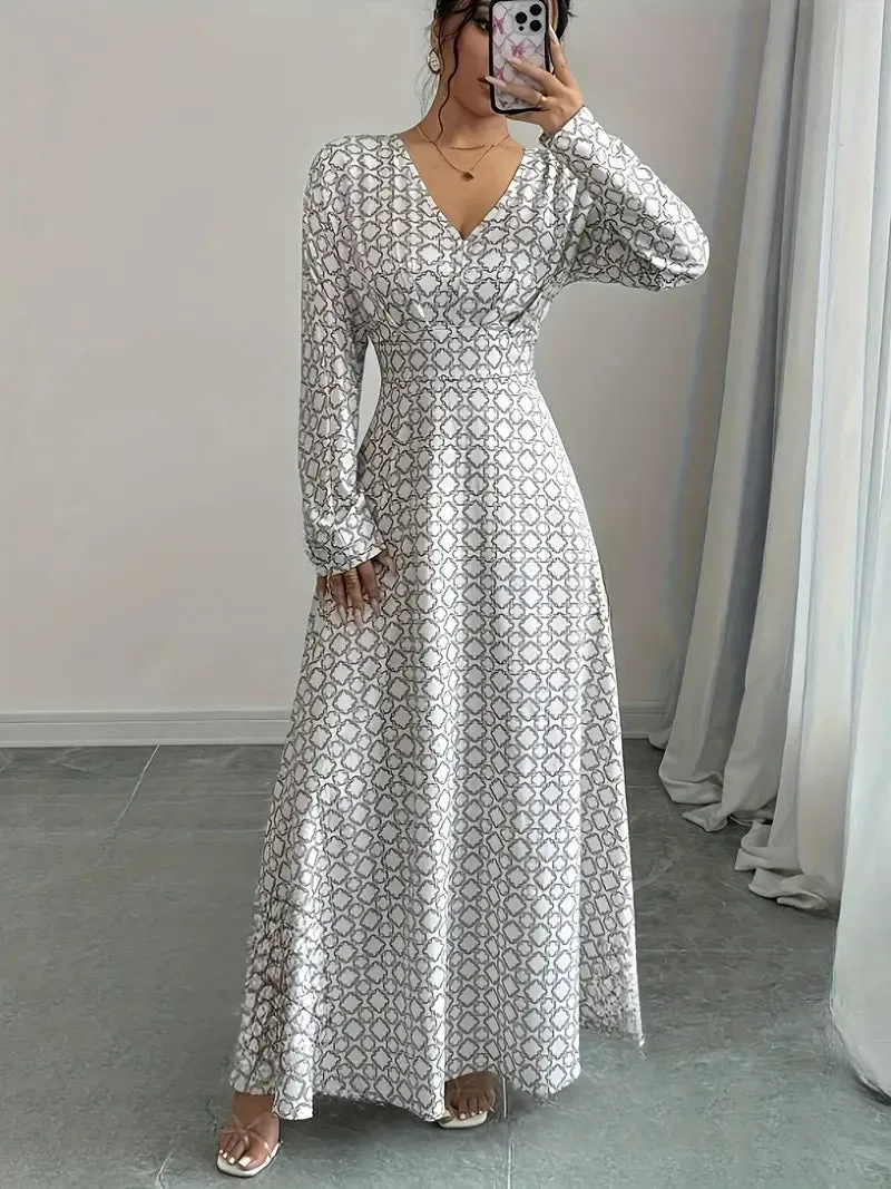 Heidi-Mode | Elegantes Langarm-Maxi-Kleid