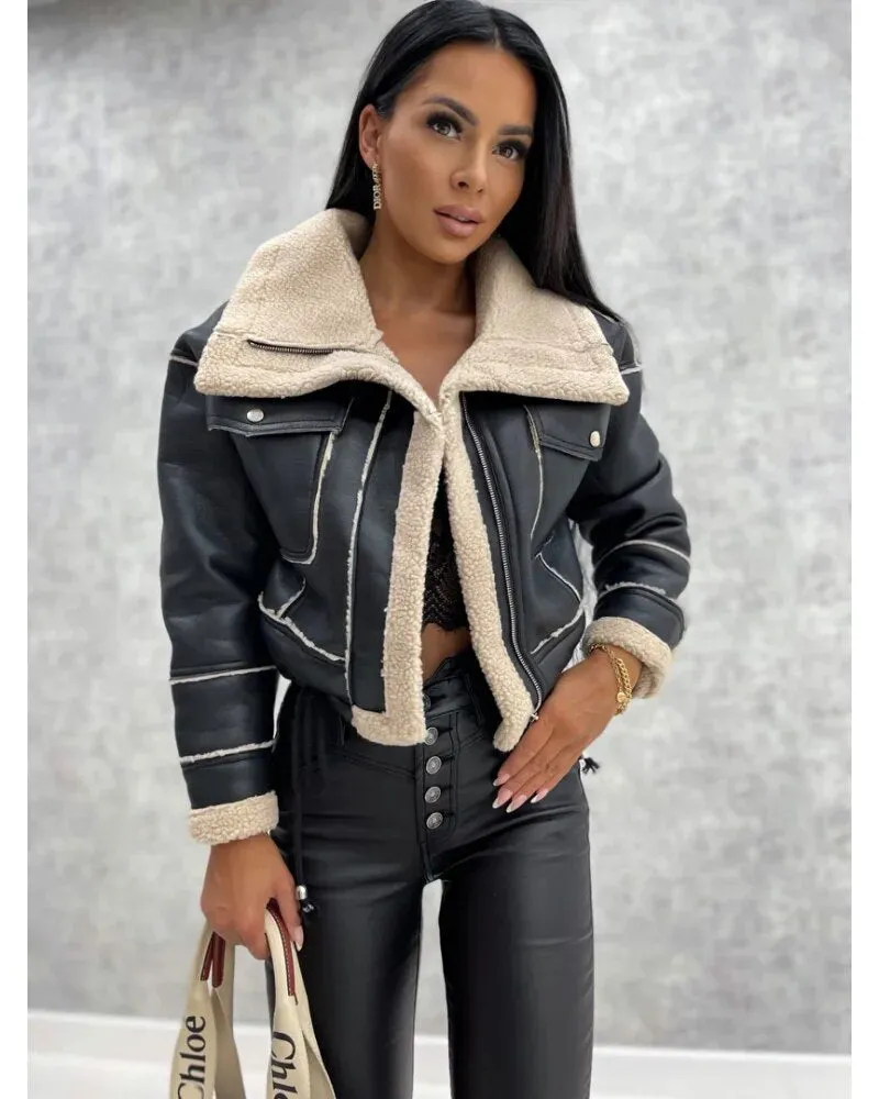 Heidi-Mode | Leder Damenjacke Mit Pelzfutter