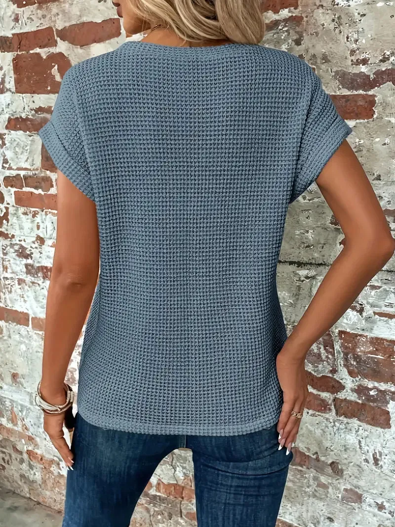 Heidi – lässiges t-shirt mit kurzen armeln und rundhalsausschnitt