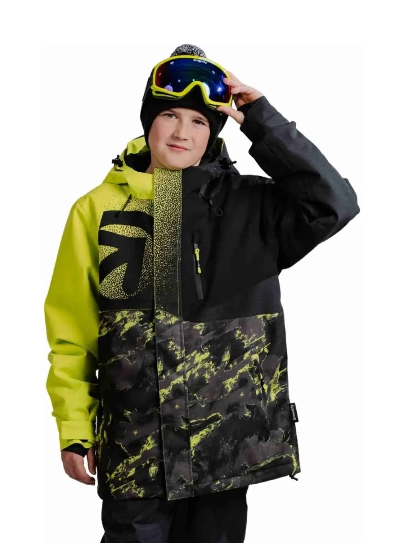 Kinder SNB & SKI Jacke Meatfly Bangito schwarz/limone