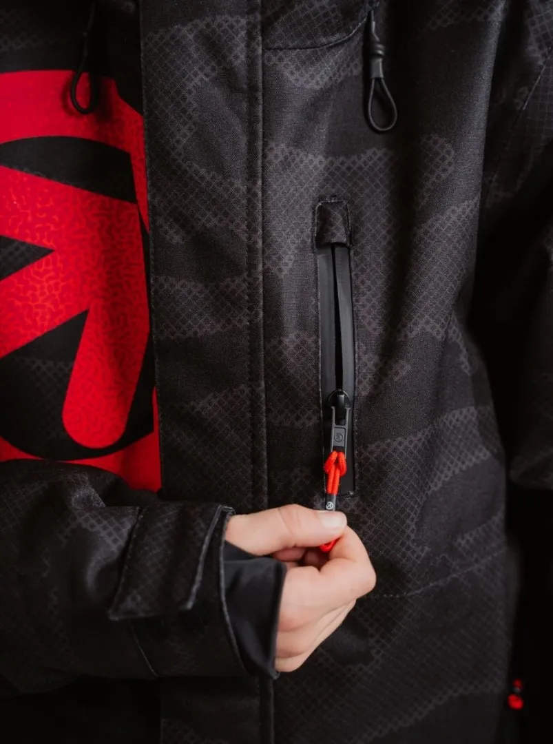 Kinder SNB & SKI Jacke Meatfly Bangito schwarz/rot