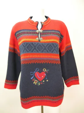 Leichter Pullover in Norweger Style Winter Damen Trachtenpullover Gr.L – 44