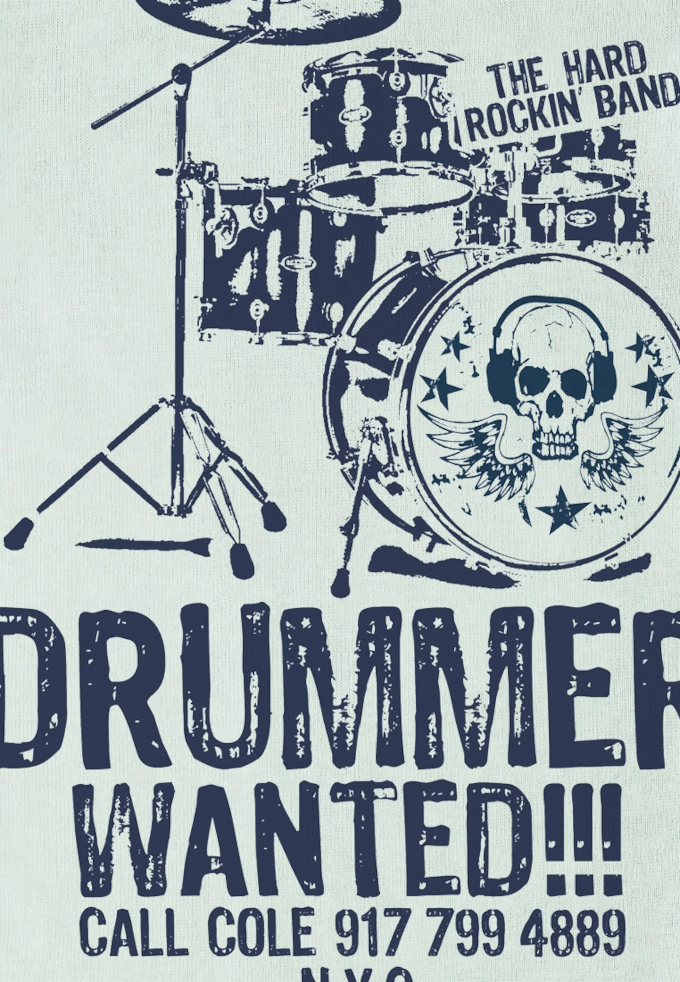 LOGOSHIRT Baby-Body 'Drummer Wanted-Print' in Mint