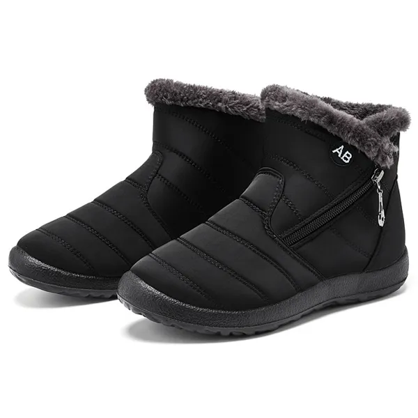 Lässige Schneestiefel aus warmer Baumwolle mit Fleece-Futter