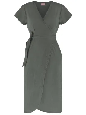Musselin Kleid „Chadies“ Anthrazit