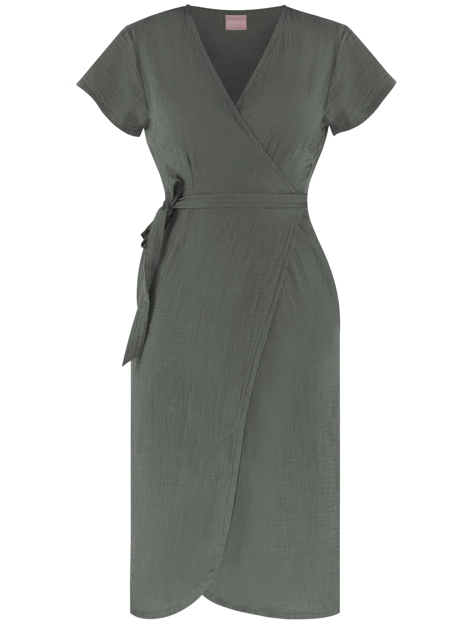 Musselin Kleid „Chadies“ Anthrazit