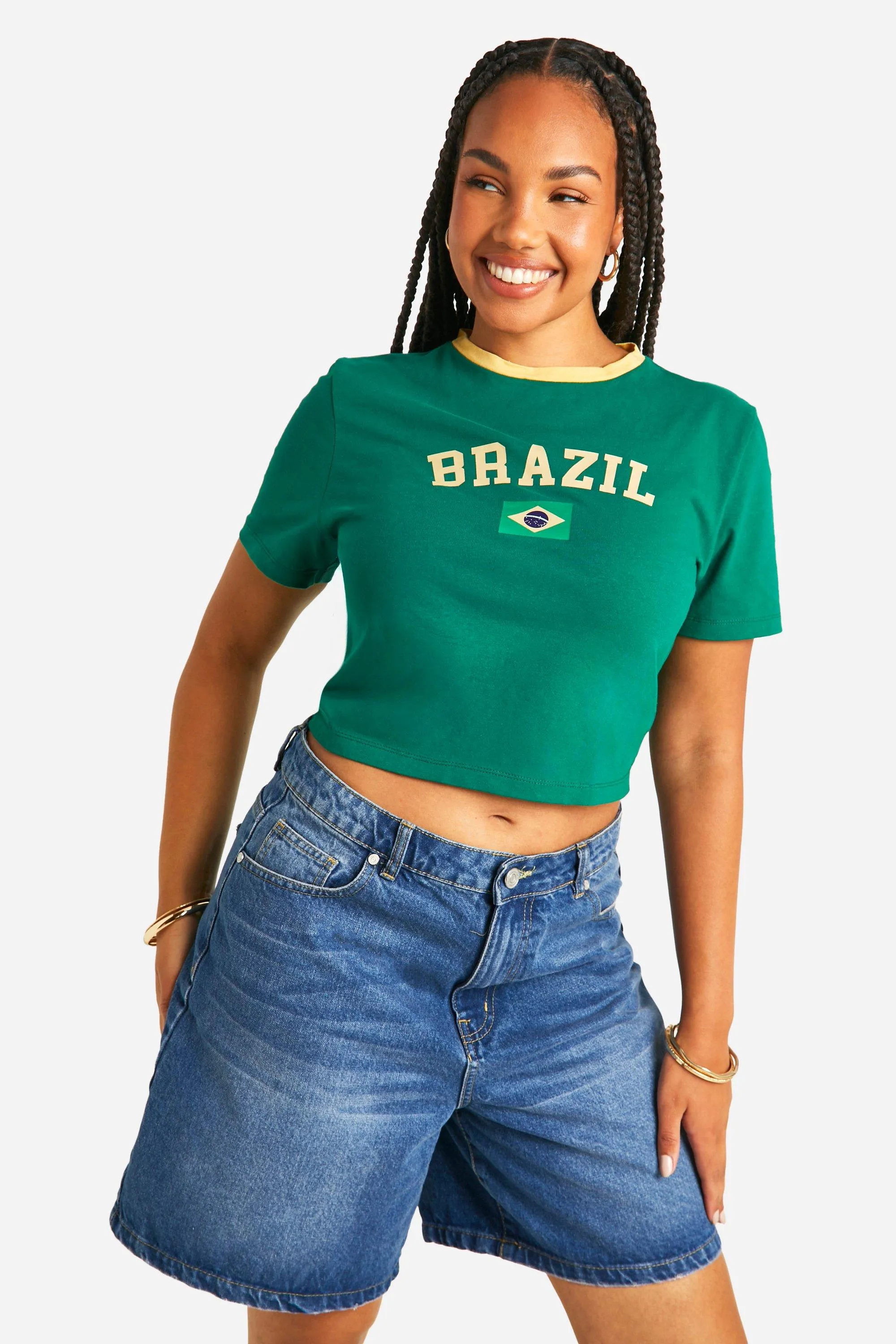 Plus Baby T-Shirt mit Brazil-Print