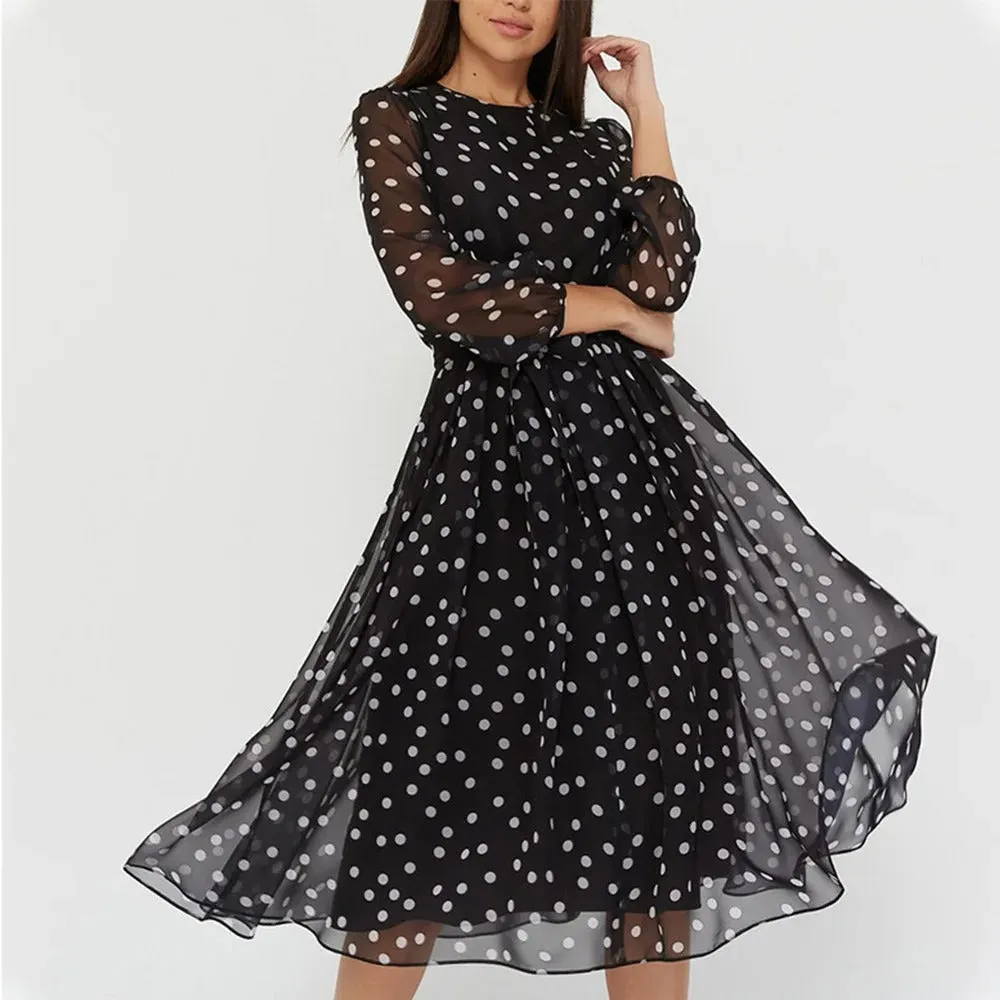 Polka Dot Kleid für Frauen