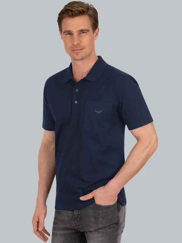 Poloshirt aus Single-Jersey Navy