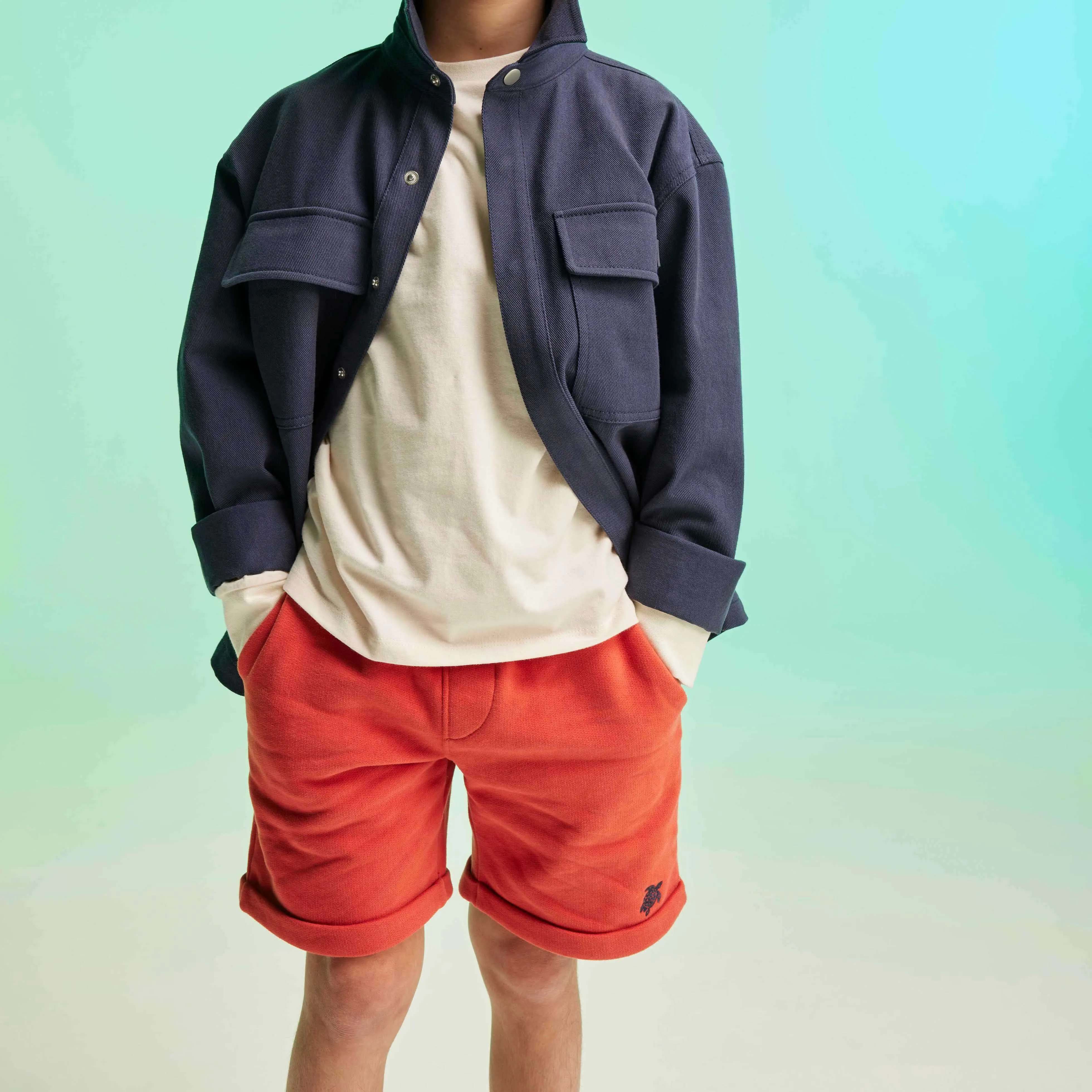Solid Bermudashorts aus Bio-Baumwolle für Jungen