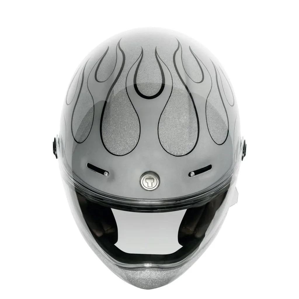 Torc T-9 Pomona Retro Integralhelm ECE Blaze silber