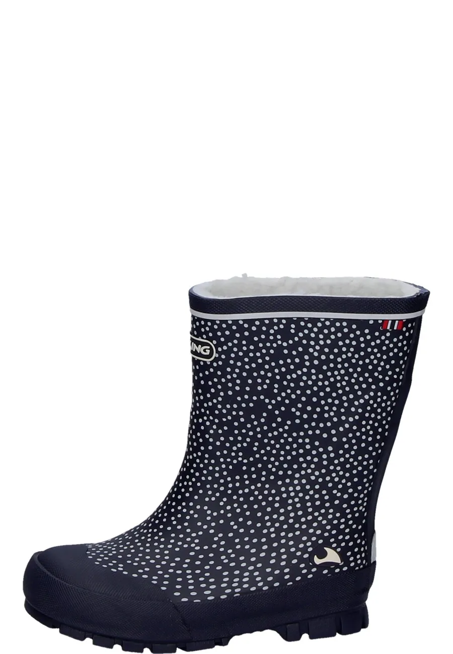 Viking Kindergummistiefel JOLLY THERMO PRINT NAVY für d