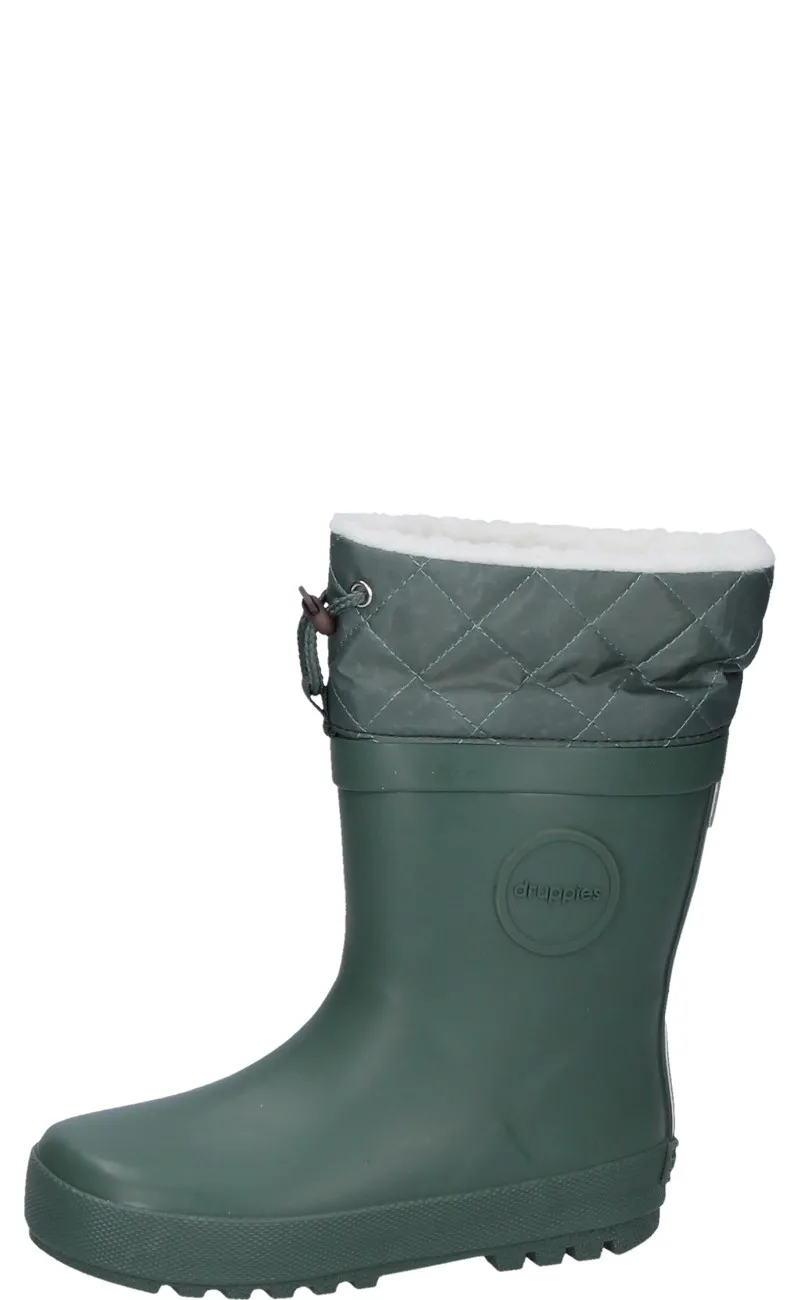 Warme Kindergummistiefel von Druppies in grün