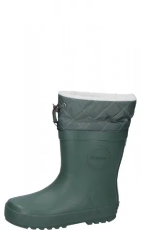 Warme Kindergummistiefel von Druppies in grün